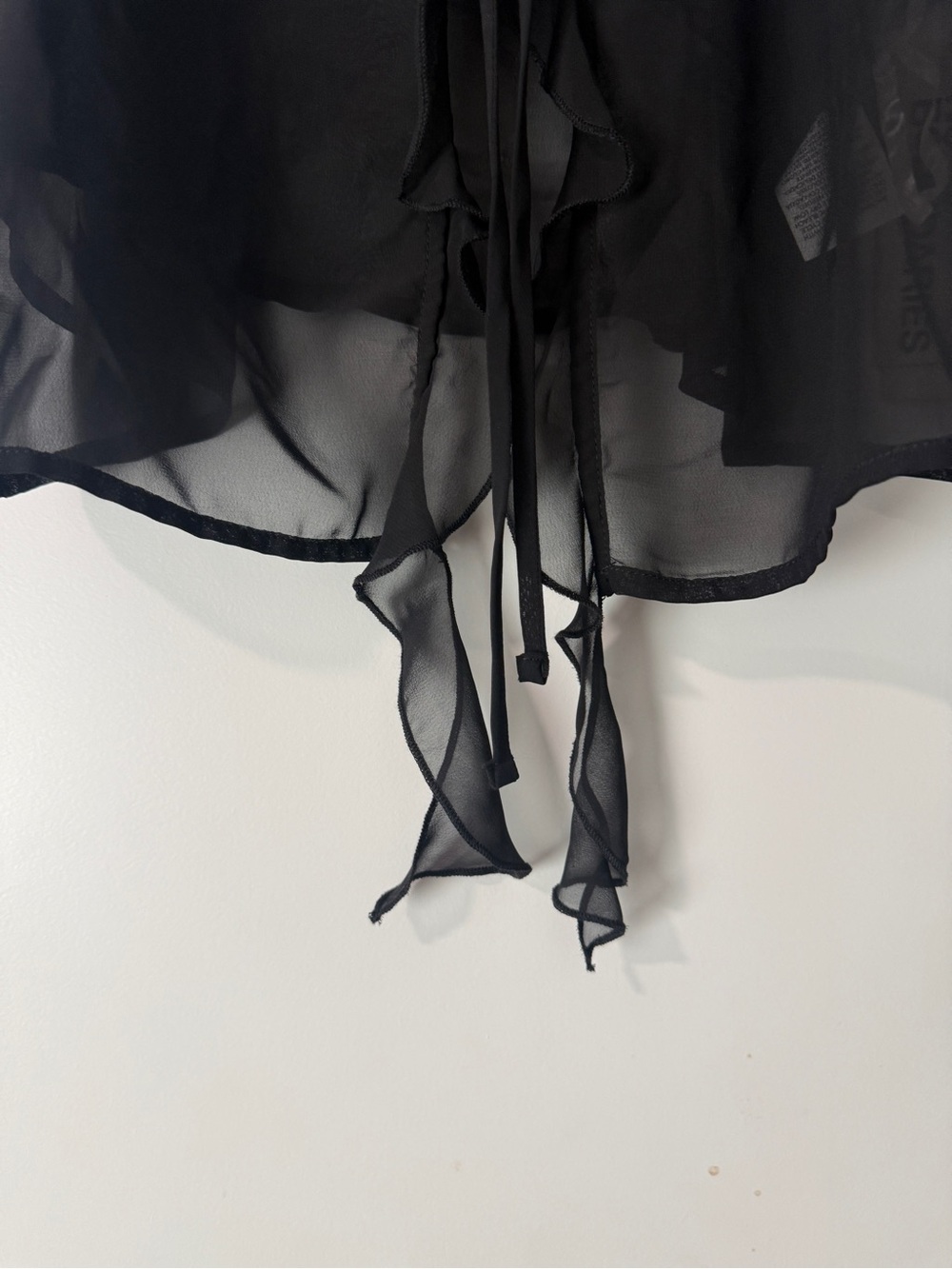 Black Ruffle Blouse - Picture 4 of 5